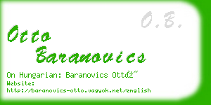 otto baranovics business card